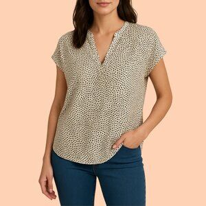 Cynthia Steffe Printed Blouse - Polka Dot (Size M)
